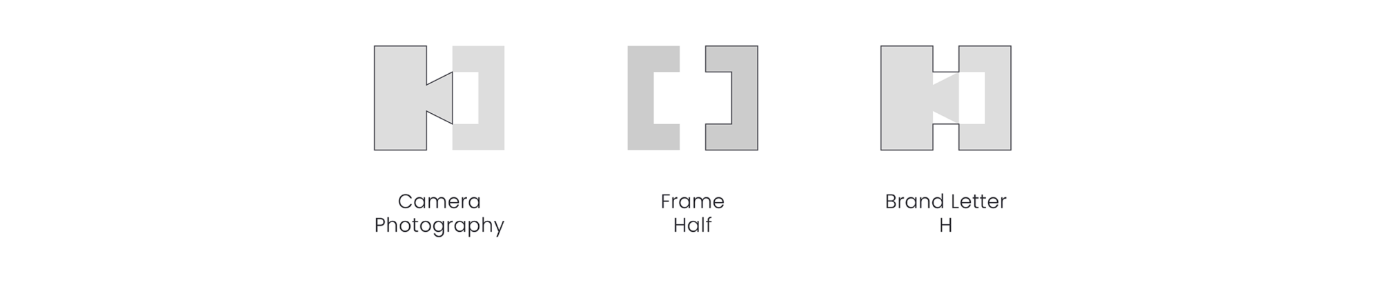 concept creation of halframe logo