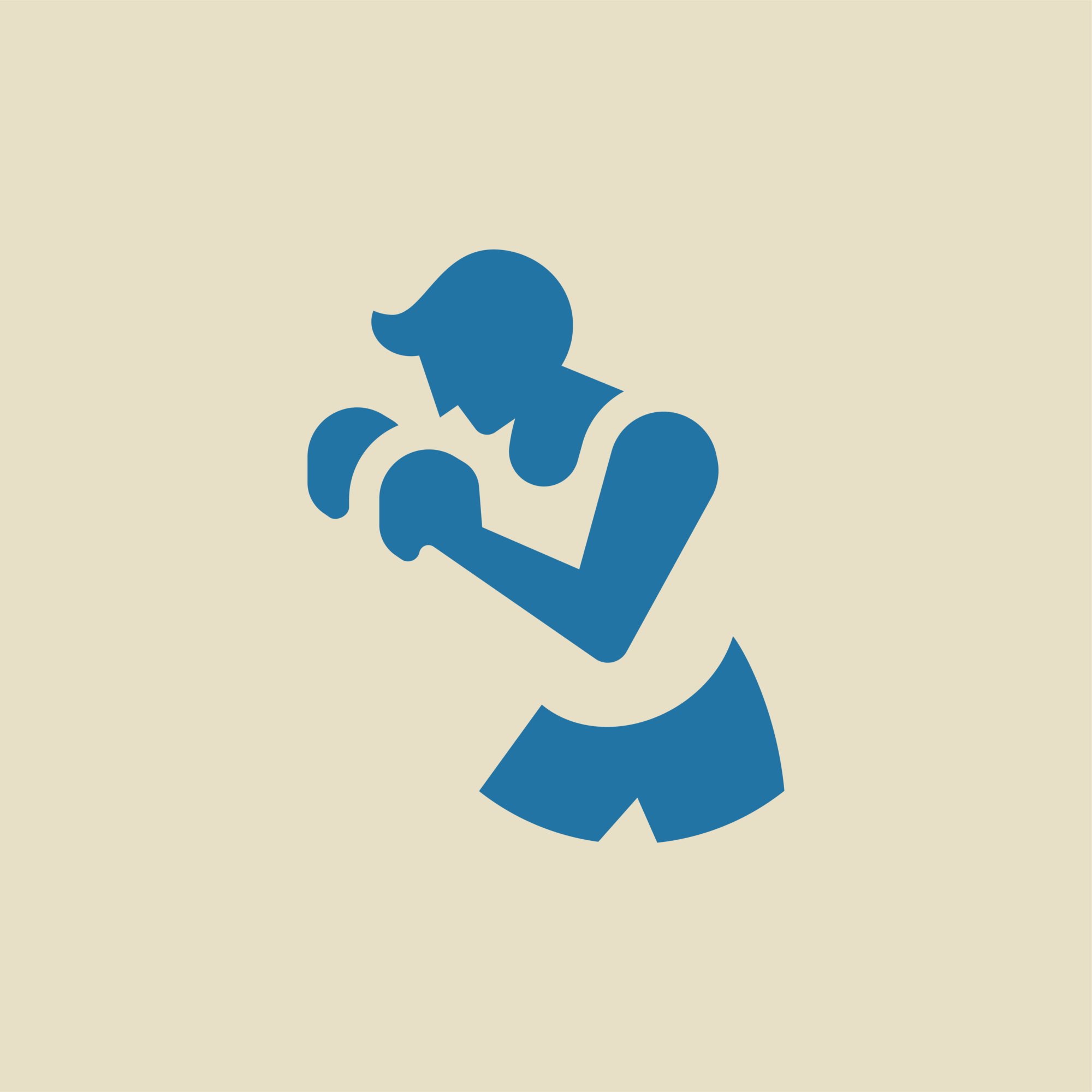 A dynamic silhouette of a boxer created using negative space