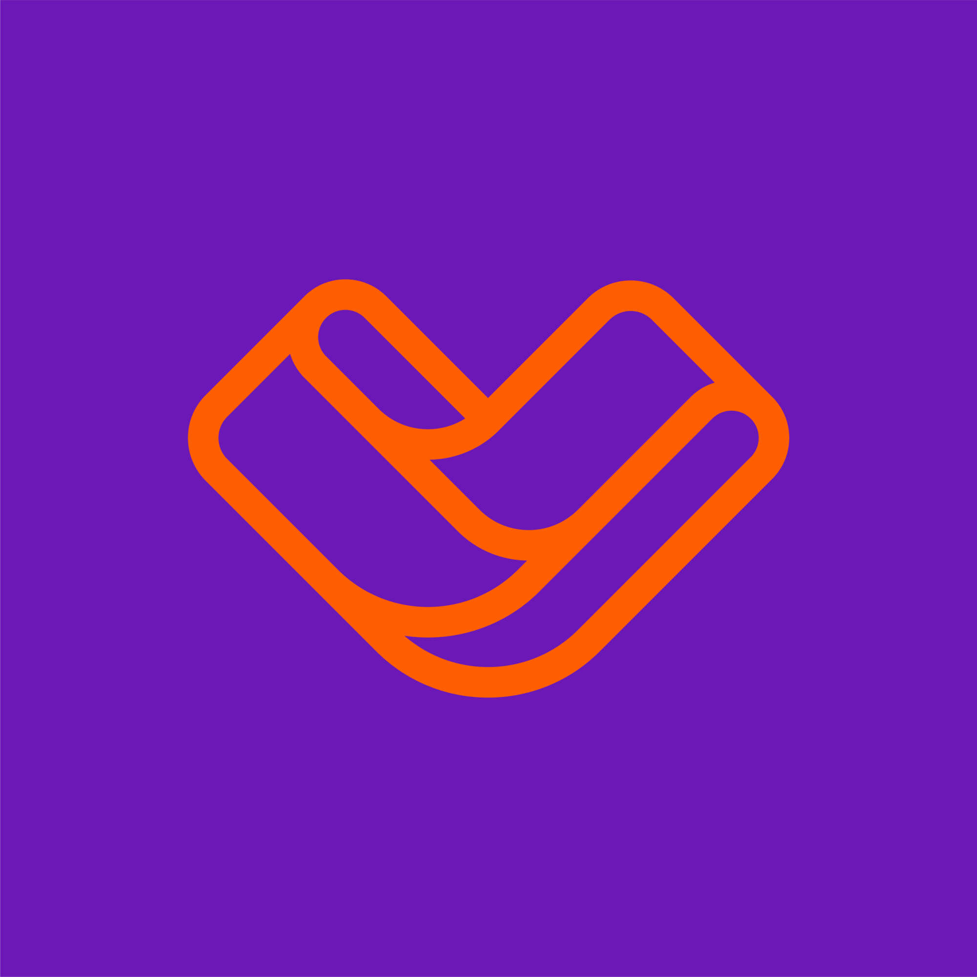 A minimalist logo featuring a single stroke in the shape of a heart.