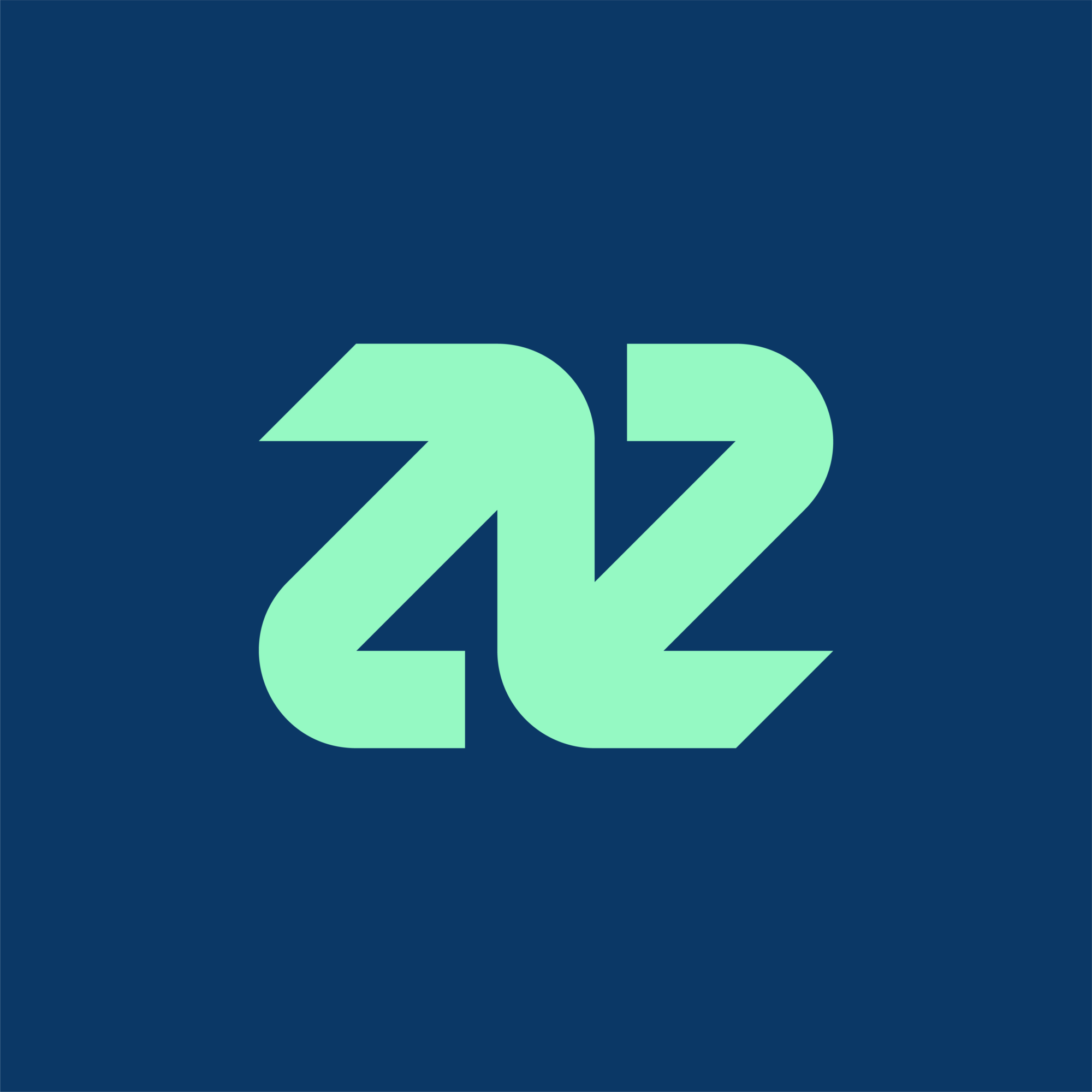 Two arrow interconnected to form letter Z. This icon is suitable any corporate business which has movement and growth